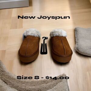 Women's JOYSPUN Memory Foam Clog Slippers Size 8 Brown NWT